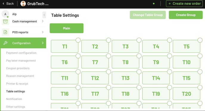 main tables