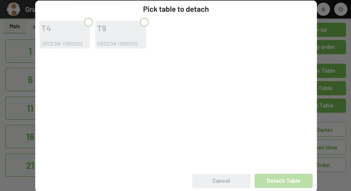 pick table to detach