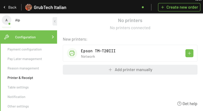 Printer Settings