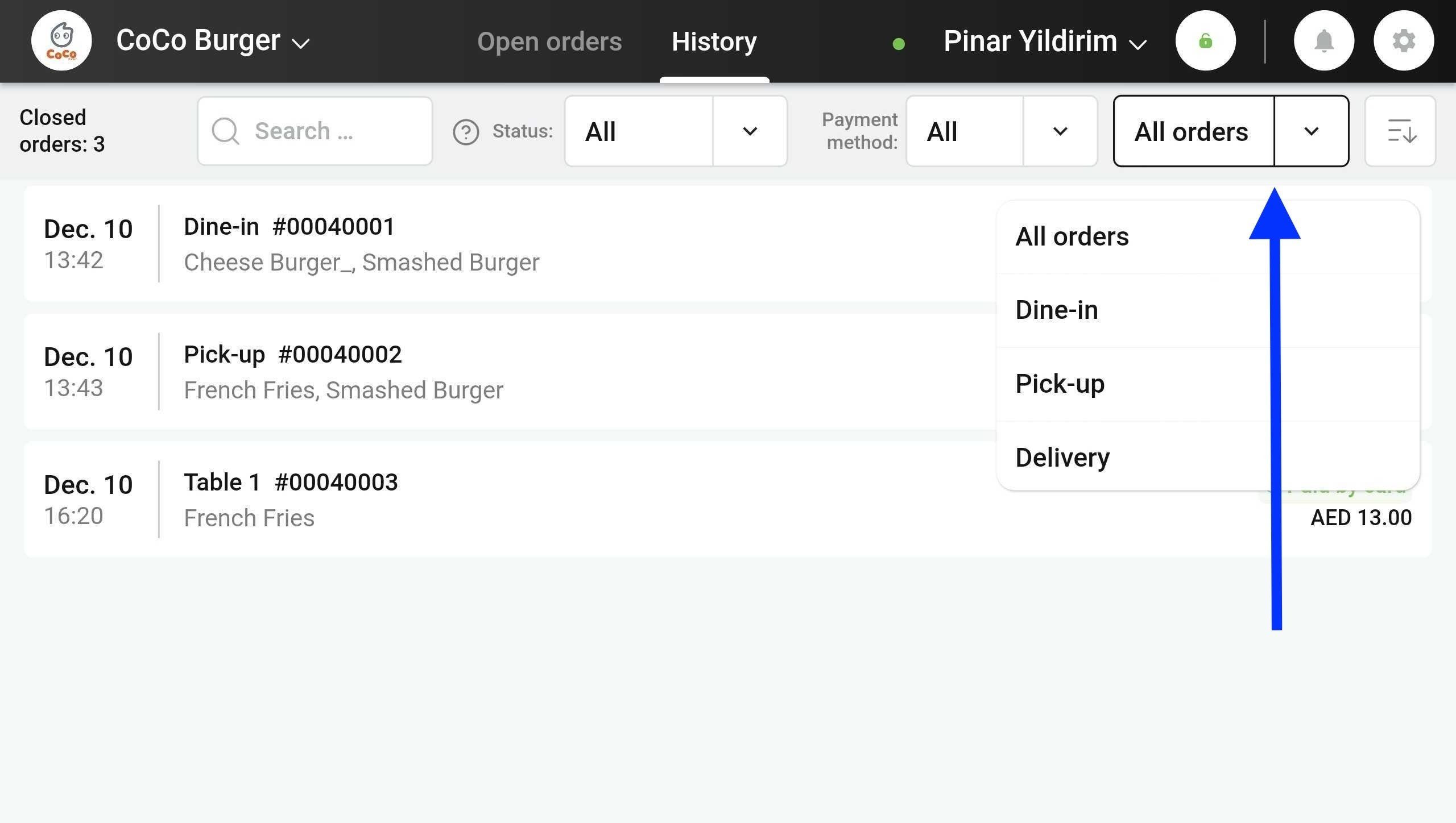 How to View order history